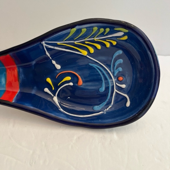 ANORU, S.L Ceramicas Hand Painted Ceramic Spoon Rest Made in SPAIN - Picture 3 of 8